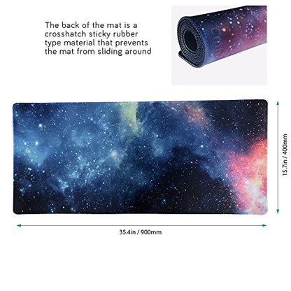 XXL Professional Large Mouse Pad & Computer Game Mouse Mat (35.4x15.7x0.1IN, 90x40 sky002) - color: 90x40 sky002, size: 35.4x15.7x0.1IN