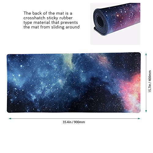 XXL Professional Large Mouse Pad & Computer Game Mouse Mat (35.4x15.7x0.1IN, 90x40 sky002) - color: 90x40 sky002, size: 35.4x15.7x0.1IN