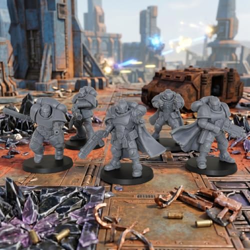 Sci-Fi Miniatures 28mm- Minis Figurine for Tabletop RPG Game- AS1021 | Fantasy Minis Unpainted for TTRPG Role Playing Game- Vanguard Warriors