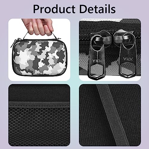 GEEKRIA Handheld Game Console Carrying Case, Protective Travel Retro Mini Game Player Box for Charging Cable, Batteries, Earpods, and Gaming Accessories - color: Camouflage