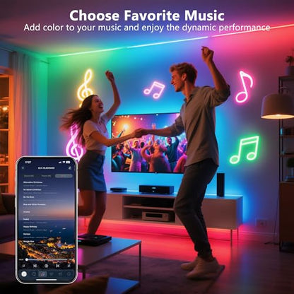 Led Lights for TV LED Backlight for 65-75in TV, 16.4FT RGB | Smart LED Strip Lights, APP & Remote Control Music Sync & Multi-Scene Modes-USB Powered LED Lights for Bedroom/Gaming/Party - size: 14.3 ft
