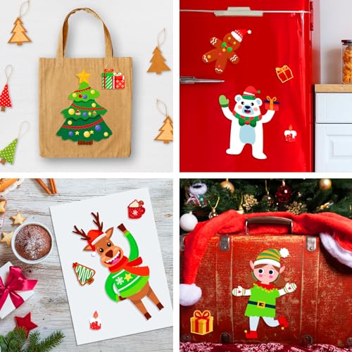48 Sheets Christmas Stickers for Kids Bulk Cute Holiday Stickers Funny DIY Crafts Activities Party Favors Game Gifts for Boys Girls - style: Christmas