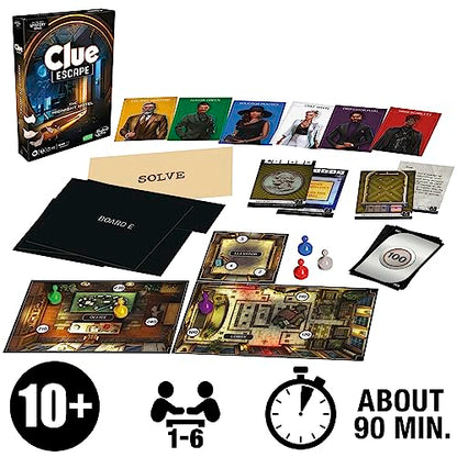 Clue Escape: The Midnight Hotel Board Game, Clue Escape Room Game, 1-Time Solve Mystery Games, Family Games for Ages 10+, 1-6 Players, 90 Mins. Avg. - style: The Midnight Hotel
