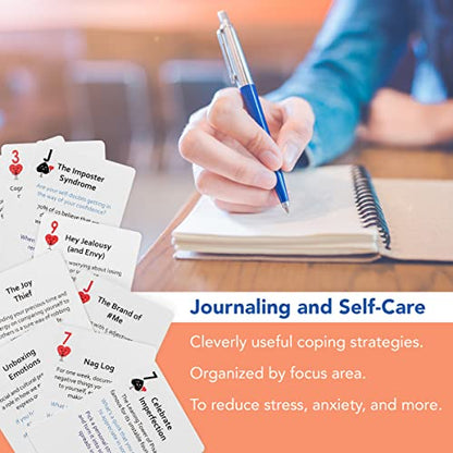 Mind Brain Emotion 52 Essential Coping Skills Cards - Self Care Exercises for Stress and Social Anxiety Relief - Resilience, Emotional Agility, Confidence Therapy Games for Teens, Adults - style: Coping Skills