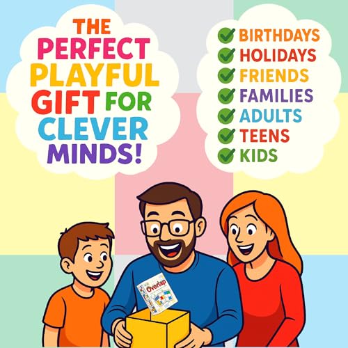 Niche Nation Games Overlap - Award-Winning Deceptively Simple Strategy Card Game for Adults and Families - 2 Player Game or Up to 8 Players - Easy to Learn Mensa Recommended Brain Game