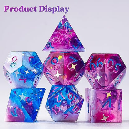 LET'S RESIN Dice Resin Molds Silicone, DND Dice Epoxy Resin Molds with 7 Standard Polyhedral Stereoscopic Dice Cavities, Silicone Molds for Epoxy Resin, DIY Dices Making, Table Board Game | with 7 Standard Polyhedral Stereoscopic Dice Cavities, Silicone M