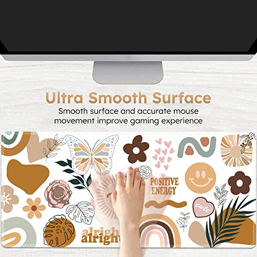 iCasso Desk Mat,Large Gaming Mouse Pad,XXL Desk Pad,Sticker | Stable Rubber Base Mousepad with Stitched Edges,Computer Keyboard Mat for Work Office Home - color: Sticker