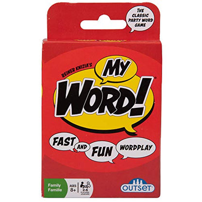 My Word! The Card Game of Fast and Fun Wordplay – Travel Sized - for 2 to 6 Players Ages 8 and up by Outset