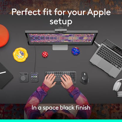Logitech MX Master 4 for Mac, Ergonomic Bluetooth Mouse with Advanced Performance Haptic Feedback, Ultra-Fast Scrolling, USB-C Charging, MacOS, iPadOS, Windows - Space Black - color: Space Black