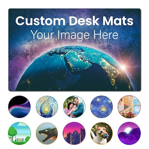 Custom Playmat TCG 16x32 Inches – Upload Your Image – Sublimation Desk Mat/Play Mat, Non Slip, Stitched Edges, Rubber for Trading Card Games (Final Fantasy MTG, Yugioh, One Piece, Pokemon, etc.) - size: 16x32 Inches