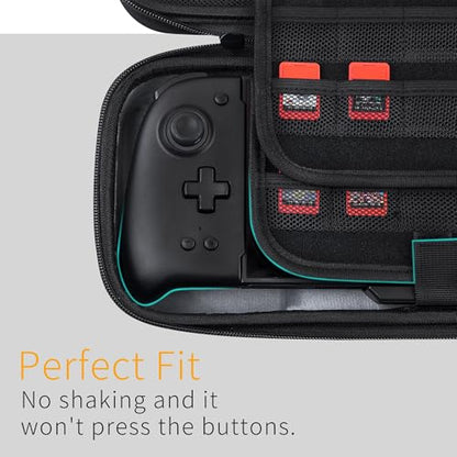 iofeiwak Carrying Case for Switch Controllers / Enhanced Grip / Wider-Sized Switch Accessories - 20 Game Slots / Hard Shell / Large Capacity