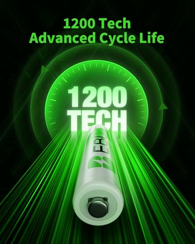 EBL Rechargeable AA Batteries 2800mAh 1.2V Ni-MH AA Rechargeable Batteries 12 Pack - size: AA 12 Pack