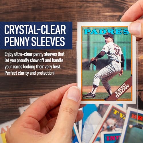 Premium Penny Sleeves for Trading Cards | Soft Trading Card Sleeves for Baseball Cards, Ultra Clear Plastic Pro Sports Card Sleeve, Football, MTG Collector Sleeve (Standard + Thick Options Available) - style: 130PT - 500 Count