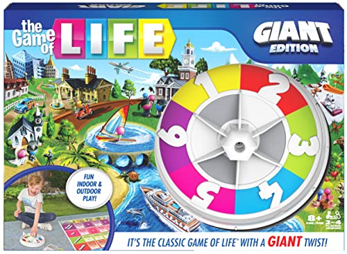 Spin Master Games The Game of Life Giant Edition Family Game | Oversized Vinyl Game Board, Become The Mover On The Board, Great For Family Game Night, Kids Game, For 2-4 Players, Ages 8+ - style: The Game of Life