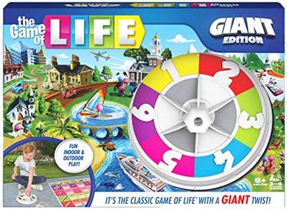 Spin Master Games The Game of Life Giant Edition Family Game | Oversized Vinyl Game Board, Become The Mover On The Board, Great For Family Game Night, Kids Game, For 2-4 Players, Ages 8+ - style: The Game of Life
