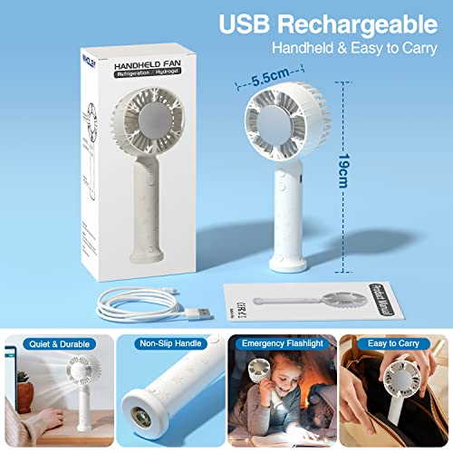 Portable Cooling Fan with Refrigeration Mode - Handheld Fan that Blows Cold Air, 3 Speed Cooling Plate with Rechargeable Battery and Quick Cool Down for Outdoor, Travel, Camping, Working