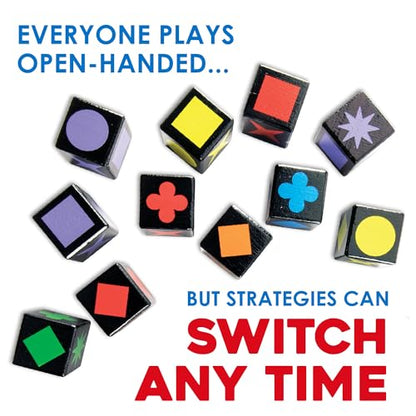 MindWare Qwirkle Cubes | A fast, replayable tile game. Includes 90 wooden cubes. - style: Qwirkle Cubes