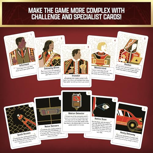 Thames & Kosmos The Gang — Cooperative Poker Card Game | Family Game Night & Strategy Game for Adults, Teens & Kids | Team-Based Heist Game | 3–6 Players | Ages 10+ | 20 Min