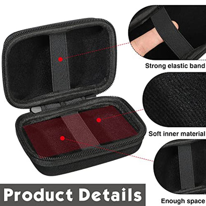 Sanwuta 2 Pcs Travel Card Games Case Playing Card Case EVA Hard Protective Storage Carrying Bag for Classic Playing Box Not Including Cards (Black) - color: Black