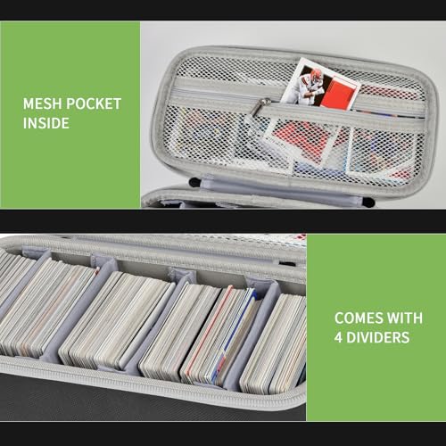 ALKOO Trading Card Carrying Case, 900+ Card Game Storage for MTG | Large card carrying case for card games and trading cards, holds 900+ cards, deck boxes and expansion packs, black, case only - color: Grey