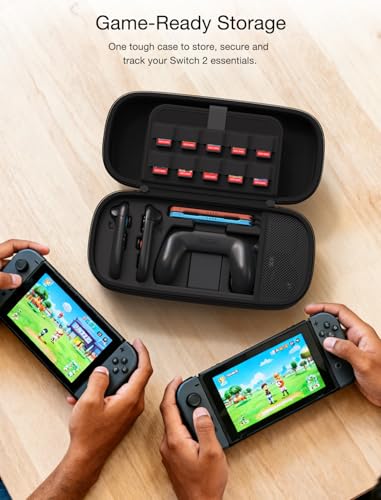 MEQI Carrying Case for Nintendo Switch 2, Hard Shell Travel Case with Large Storage for Storing Console, Joy-Con 2, 10 Game Cards, Cable & Charger