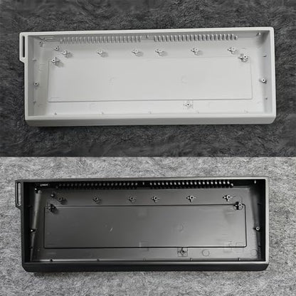 H60 Aluminum Keyboard Case,60% Customized Mechanical Gaming Keyboard Housing Compatible with Woot60HE/MADLIONS MAD 60 HE 61Keys Compact Barebones Keyboards DIY (White) - color: White