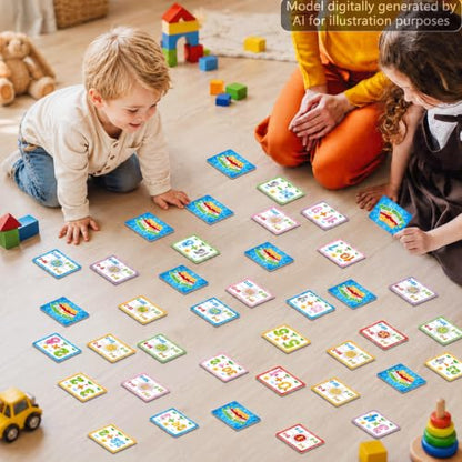 gisgfim 100 PCS Math Memory Matching Game Mathematics Concentration Memory Card Games A Fun & Fast Math Game for Addition Subtraction Multiplication Division Matching Games - style: Math