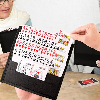 3 Pcs Playing Cards Holders, Playing Cards Holders Organizer for Seniors Adults Card Holder Board for Playing Cards Board for Canasta Hand and Foot Bridge