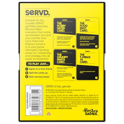 Hasbro Games SERVD Couples Game – Hilarious Real-Life Card Game for Partners – Funny Gifts for Anniversary, Date Nights, Valentine’s Day – 2 Players – Ages 17+ - style: Couples
