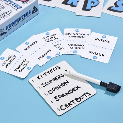 Priorities Game | A Party Game of Absurd Choices | Hilarious Card Games for Adults and Teens | Ages 14+ | 2+ Players | 30 Mins.