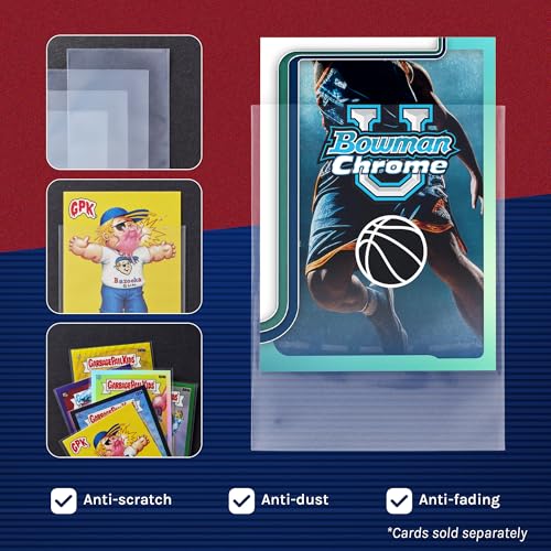 Fanatics Collectibles Penny Sleeves, 500 Count - Standard 2.5" x 3.5" Soft Card Sleeves for Trading Card Protection