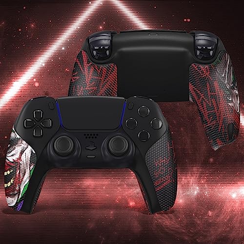 eXtremeRate PlayVital Anti-Skid Sweat-Absorbent Controller Grip for ps5 Controller, Professional Textured Soft Rubber Pads Handle Grips for ps5 Controller - Clown Hahaha - color: Clown Hahaha
