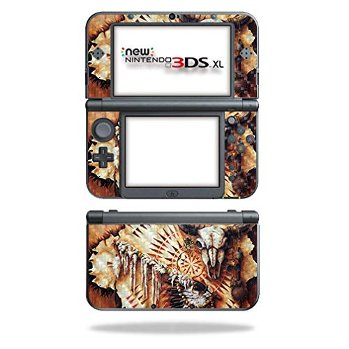 MightySkins Carbon Fiber Skin for Nintendo New 3DS XL (2015) - Plains Medicine | Protective, Durable Textured Carbon Fiber Finish | Easy to Apply, Remove, and Change Styles | Made in The USA - color: Plains Medicine