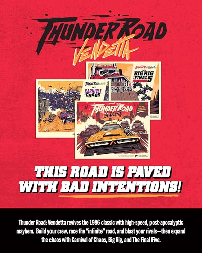 Restoration Games Thunder Road Vendetta | Racing and Strategy Board Game for Adults, Post-Apocalyptic Demolition Derby Racing Game, 2-4 Players, Ages 10+
