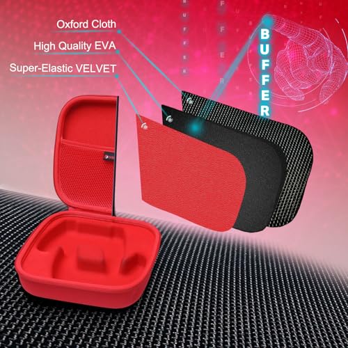 XANAD 2-in-1 Controller Case for Xbox/Playstation/Nintendo Switch/PowerA/ELISWEEN/GameSir/Diswoe/TIANHOO Wireless Controller - Hard Travel Protective Carrying Storage Bag(Red) - color: Red
