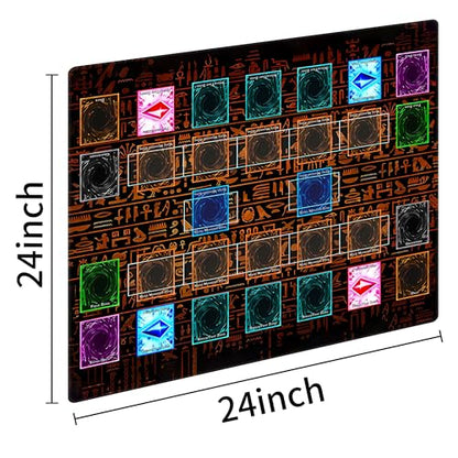 Stitched for Yugioh Playmat, 2-Player, Master Rule Duel Field Zones, Large Card Game Mat, Original Art Designs & Accessories (Egypt) - color: Egypt