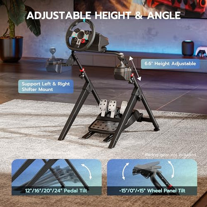 ARES WING Foldable Sim Racing Wheel Stand, Formula and GT Racing Simulator Cockpit Compatible with Fanatec, Thrustmaster, Logitech, Moza, Racing Games on PS5, PS4, Xbox and PC