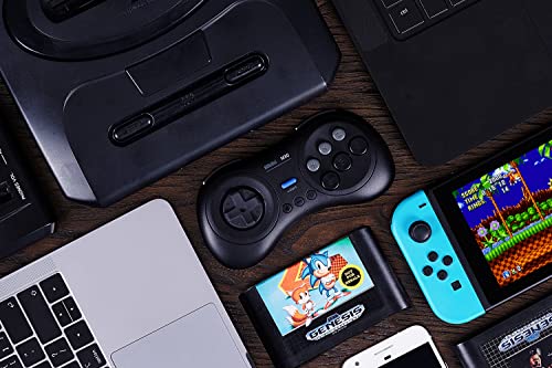 8Bitdo M30 Bluetooth Controller for Switch, Windows and Android, 6-Button Layout for SEGA’s Classic Games (Black) - color: Black