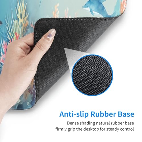 Underwater World Mouse Pad XL Large Mousepad Non Slip Rubber Base Desk Mat for Laptop Computer Gaming 31.5" X 12" - color: Underwater World