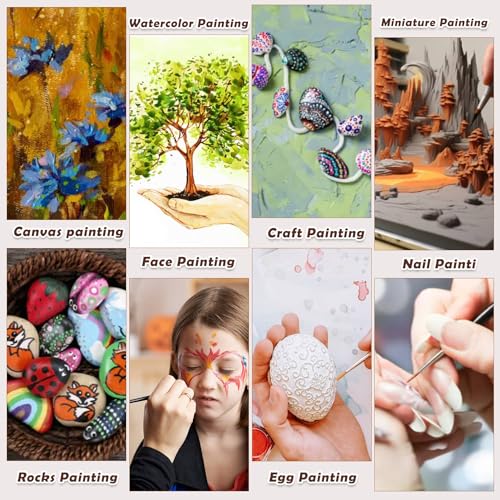 30Pcs Micro Paint Brushes Set with Protective Sleeve, Detail Paint Brushes #000 Fine Line Brushes Set for Watercolor, Acrylic, Crafts, Models - size: #000