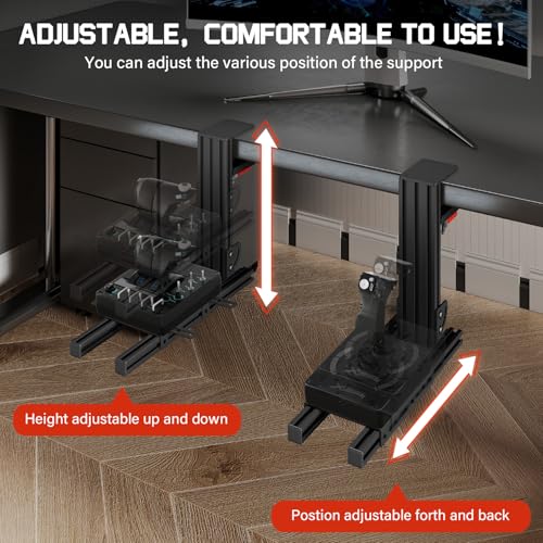 Likeem 2 Set Desk Mount for Flight Sim Game Joystic, Aluminum Flight Stick Desk Mount,for Logitech X52, X52 Pro, Thrustmaster T-Flight HOTAS, T.16000M, TCA