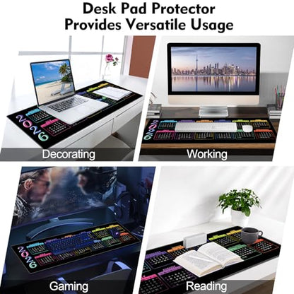 Galdas Gaming Mouse Pad XXL XL Large Long Extended Big Mousepad Non-Slip Rubber Keyboard Mouse Pad with Stitched Edges for Laptop Home Office (2026 Calendar, 31.5 * 11.8) - color: 2026 Calendar