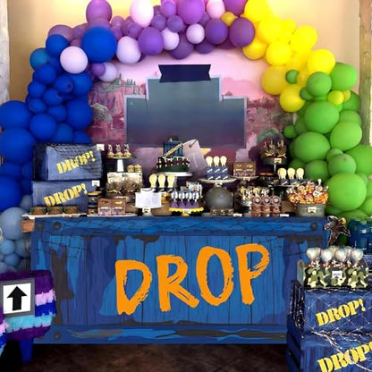 Moukeren Video Game Themed Birthday Tablecloth Drop Box Military Decoration Drop Box Table Cover for Gamers Men Birthday Graduation Supplies,72x30inches