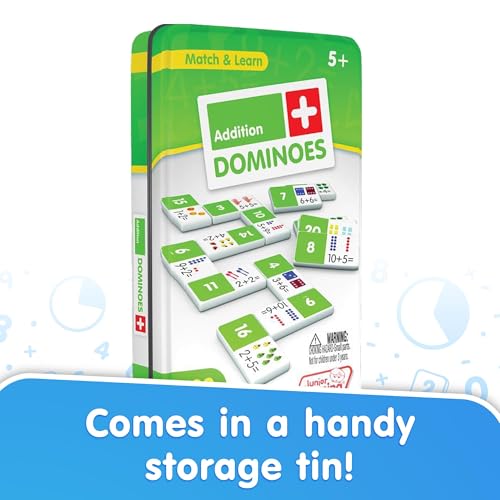 Junior Learning JL481 Addition Dominoes, Multi 7.8 H x 4.7 L x 1.5 W,White