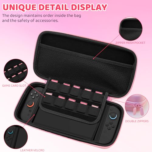 FUNDIARY SWITCH 2 Carrying Cases (Pink) - color: Pink