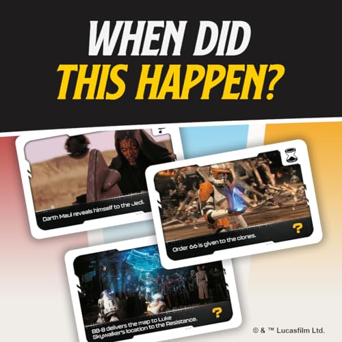 Timeline Twist Star Wars Edition - Arrange Iconic Movie Scenes! Cooperative Trivia Game, Fun Family Game for Kids and Adults, Ages 8+, 2-6 Players, 20 Minute Playtime, Made by Zygomatic