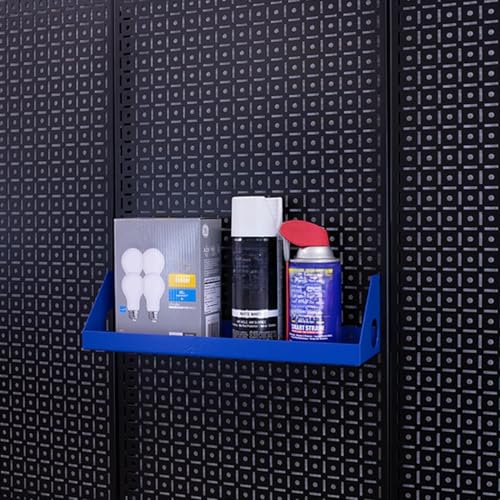 4"x16" Impact Shelf for Wall Storage On The Metal Pegboard System - color: Blue