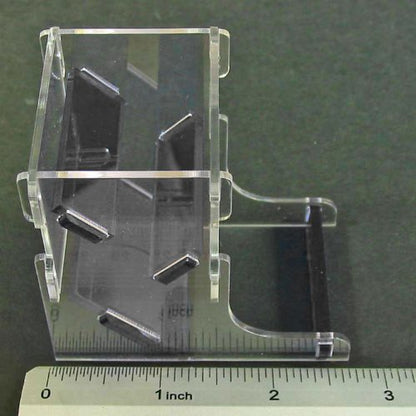 LITKO Mini Dice Tower | Fits 10mm & 12mm Dice | Rolls 10mm & 12mm mini dice — not 16mm+ | Collapsible flat-pack | Tool-free assembly | Catch tray | One kit - color: Translucent Grey & Clear
