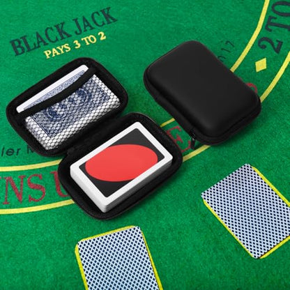 Cosmos 2 Pcs Playing Card Case Travel Game Card Hard Case Compatible with UNO Card Game, Card Deck Holder Poker Card Storage Box Carrying Card Bag for Classic Game Card, Trading Card (Case ONLY)