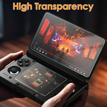 Hianjoo 6-PACK Screen Protector Compatible AYN Thor Handheld Console, Tempered Glass [HD Clarity] [9 Hardness] [Easy Installation][Anti-Scratch], 3 Pack Upper Screen Film + 3 Pack Lower Screen Film